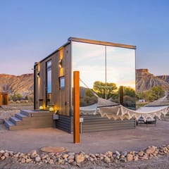 Reflections #7 - Mountain views and mirror cabin
