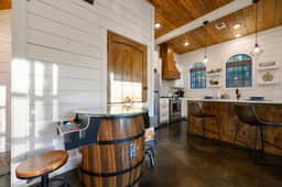 Chic Cottage w/ Hot Tub, Pond & Fire Pit Deck