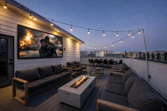 Fiddler's Flats - Rooftop cinema & fire pit - Image 1
