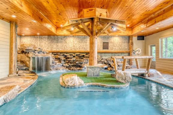 Eagle River Lodge | Pool & Hot Tub | Sleeps 24