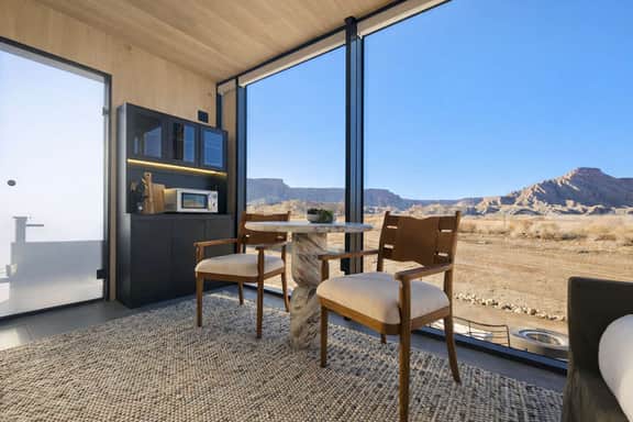 Reflections #7 - Desert glass cabin with hammock - Image 3